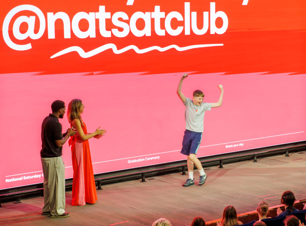 11 JUL 2026 - Club members and guests attend the National Saturday Club Summer Show 2026 graduation and exhibition at Institute of Technology and at Somerset House, London. Speakers were Lucy Kennedy, Chief Executive, and Reece McMahon, Director, Chisenhale Dance Space. Anaish Yilma-Parmar was compère.
Photo credit: Magnus Andersson